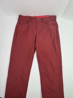 REDVANLY Maroon Golf Pants, Men's Size Medium, Stretch Performance Trousers